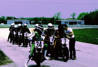 group of students at Road America, 1982.