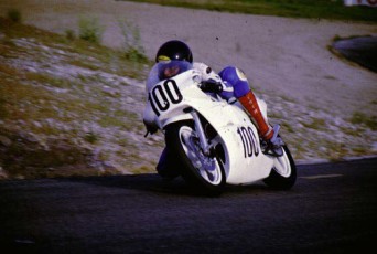 Keith trying out a 250 GP bike in 1986.