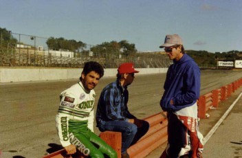 Jeff Haney, Doug Chandler and Kurty Chandler at Laguna in 1986.