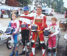 John Ulrich, Keith and two young racers by the names of Tommy and Nicky Hayden.