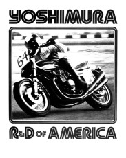 Keith riding the Yoshimura Z1 Superbike at Riverside Racewway, 1975.
