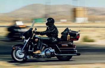 A student at one of Keith's "Harleys Only" schools in 1997.