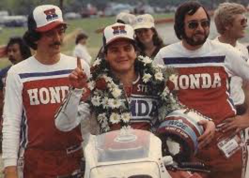 1983 Coaches Steve Wise for Honda race team. Steve was fearless